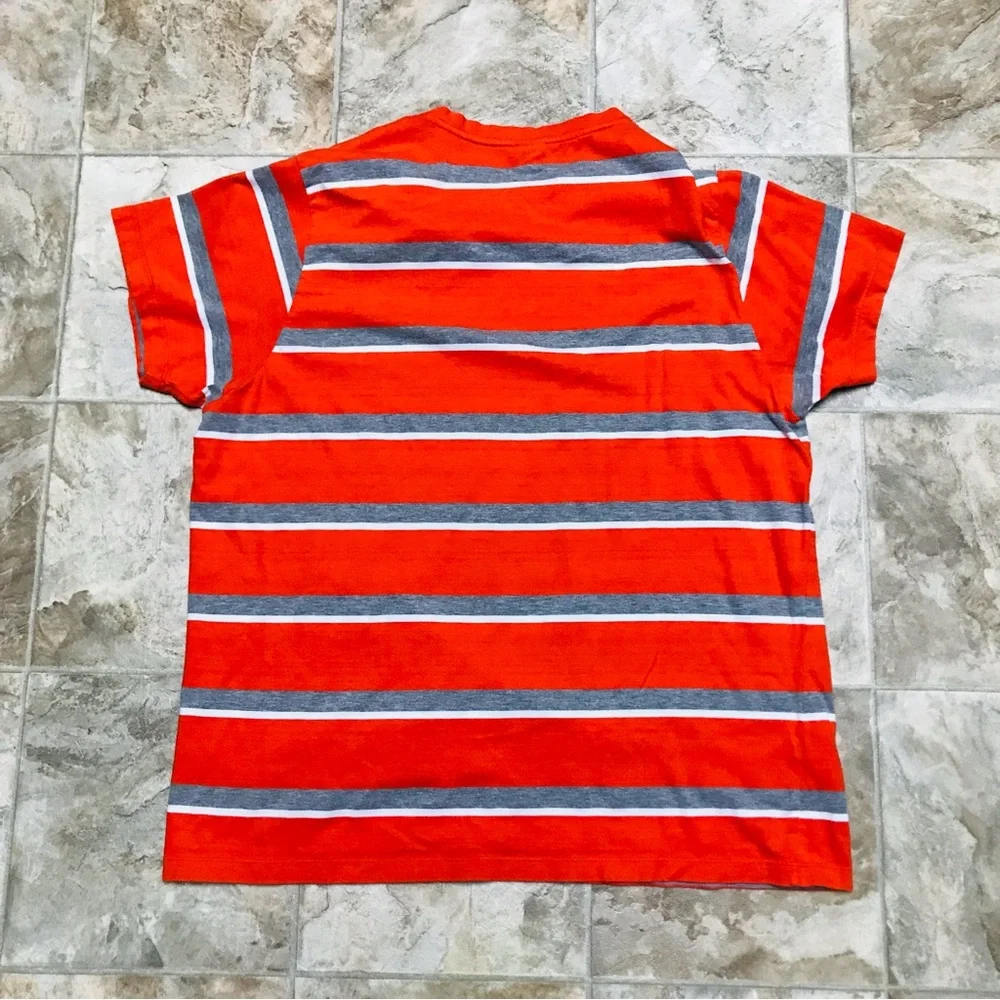 US Polo Assn orange striped v-neck shirt size XL - Picture 4 of 4